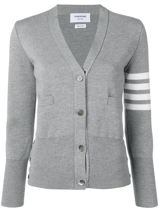 Grey Milano 4-bar Wool Cardigan