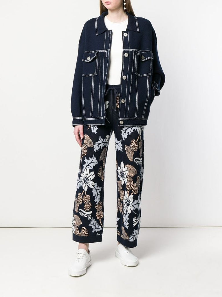 Navy Knitted Jacket
