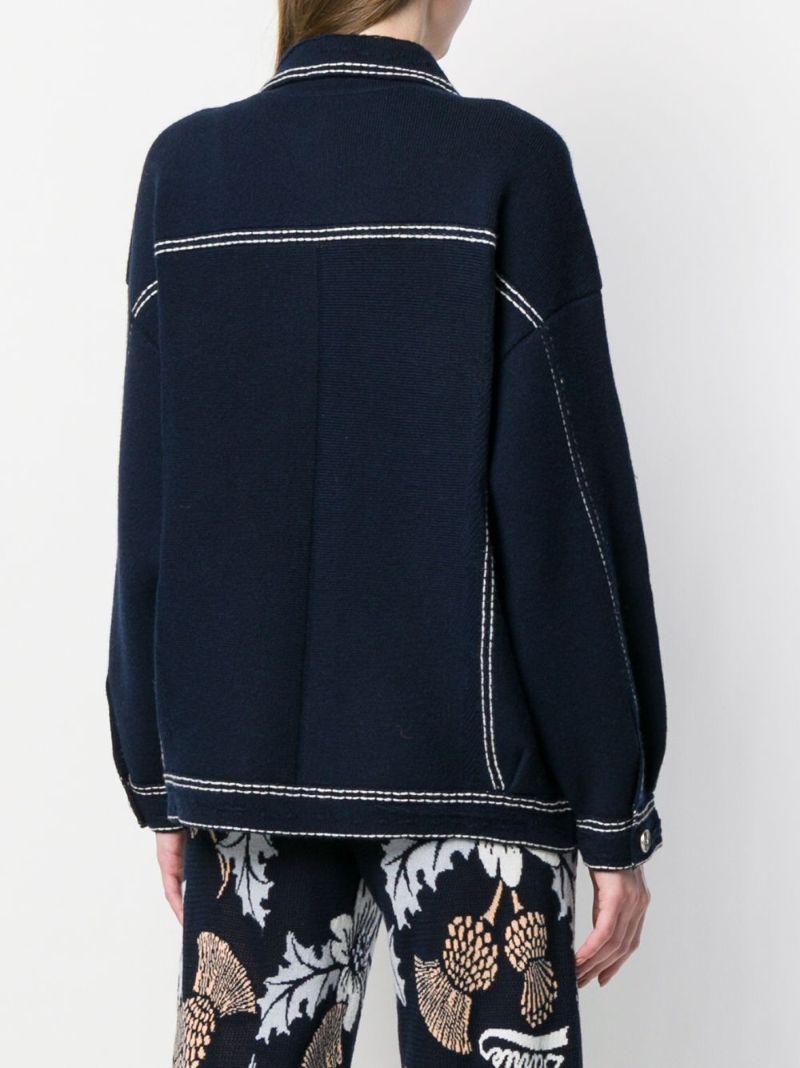 Navy Knitted Jacket