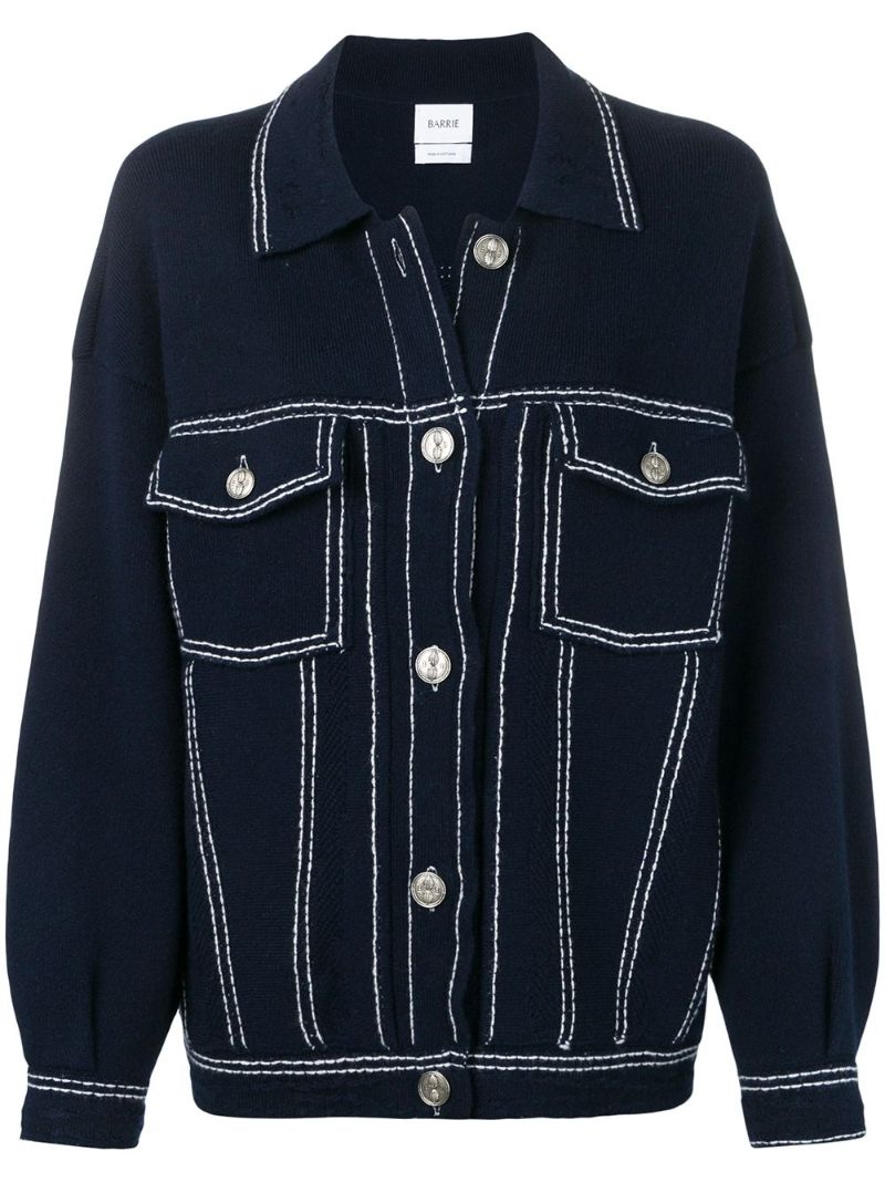 Navy Knitted Jacket
