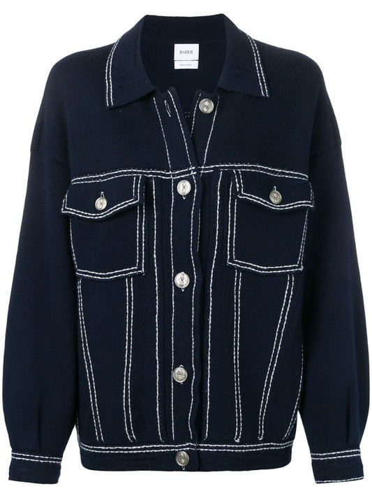 Navy Knitted Jacket