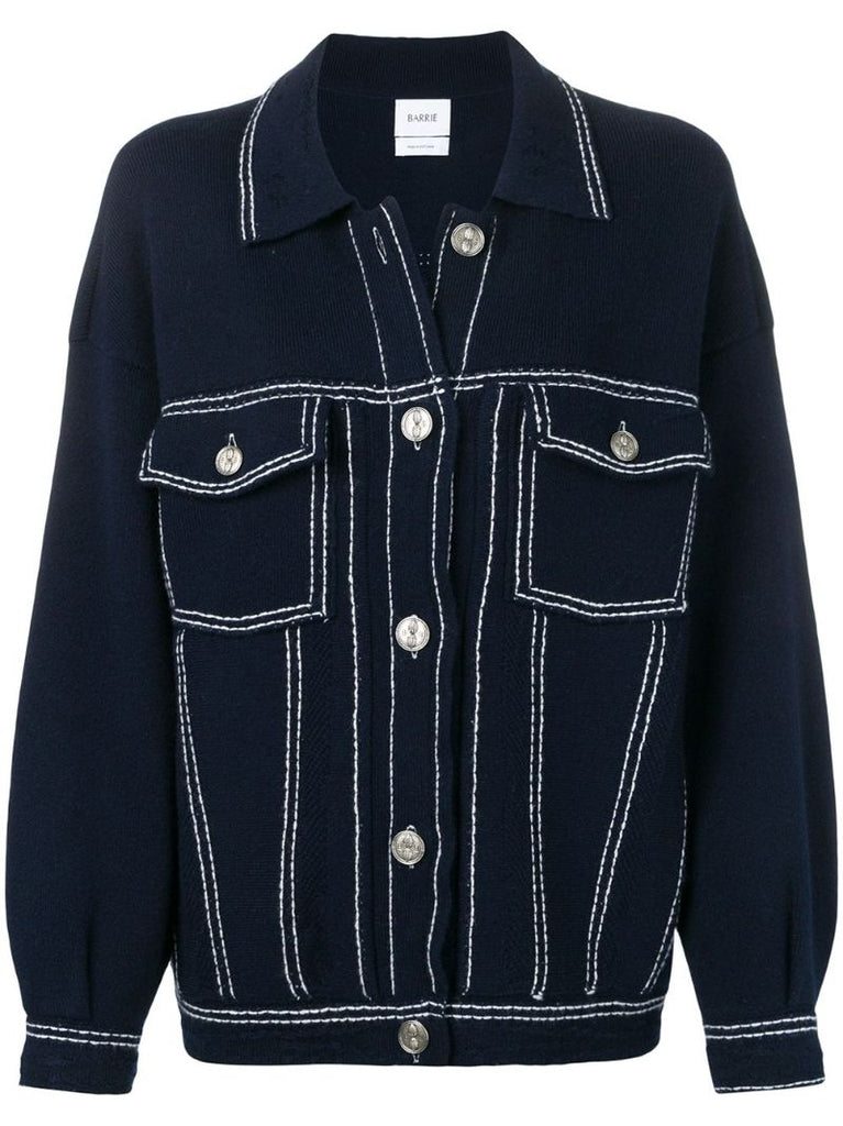 Navy Knitted Jacket