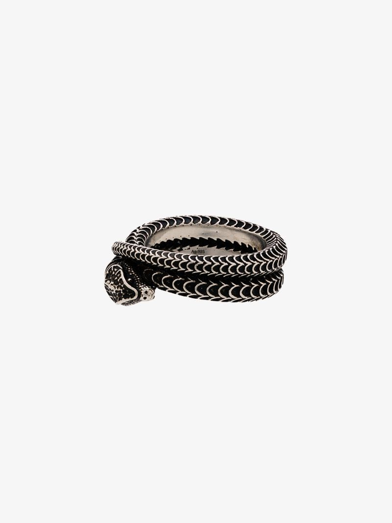 Silver Tone Marmont Coiled Snake Ring