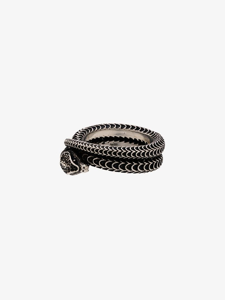 Silver Tone Marmont Coiled Snake Ring