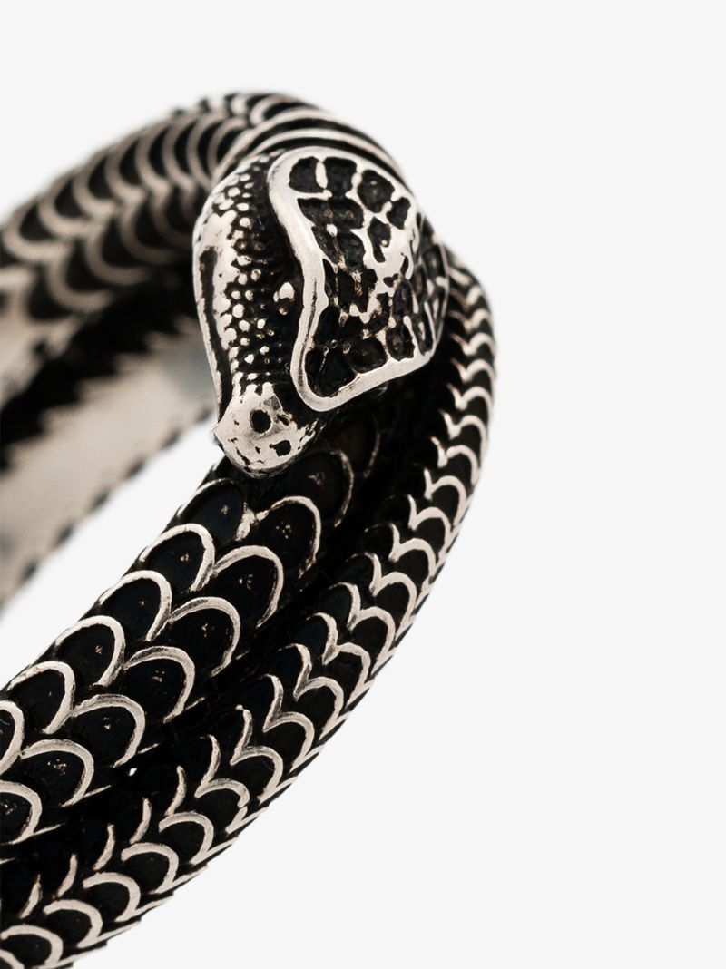 Silver Tone Marmont Coiled Snake Ring