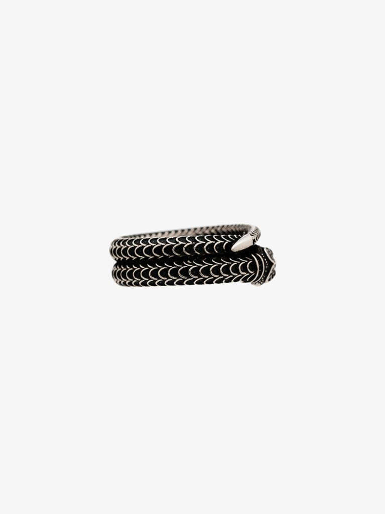 Silver Tone Marmont Coiled Snake Ring