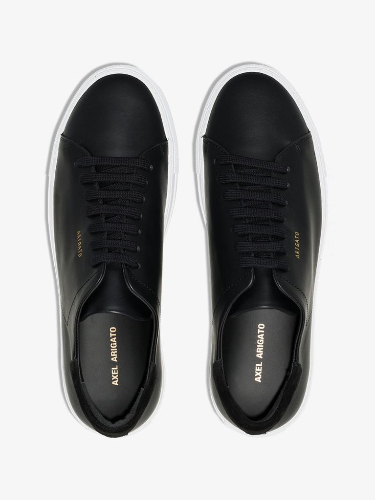 Black Clean 90 Contrast Sole Low Top Leather Sneakers