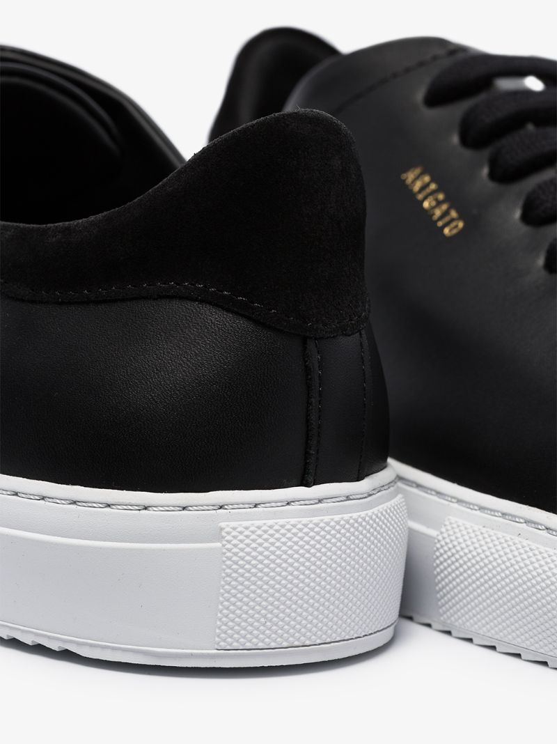 Black Clean 90 Contrast Sole Low Top Leather Sneakers