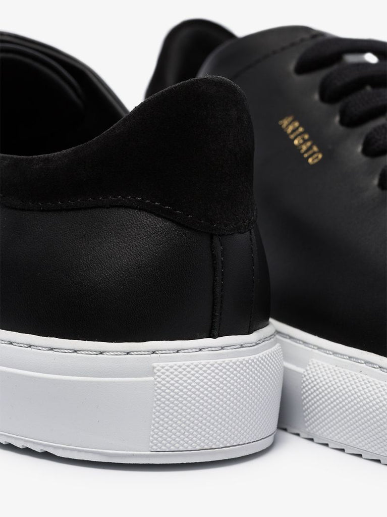 Black Clean 90 Contrast Sole Low Top Leather Sneakers