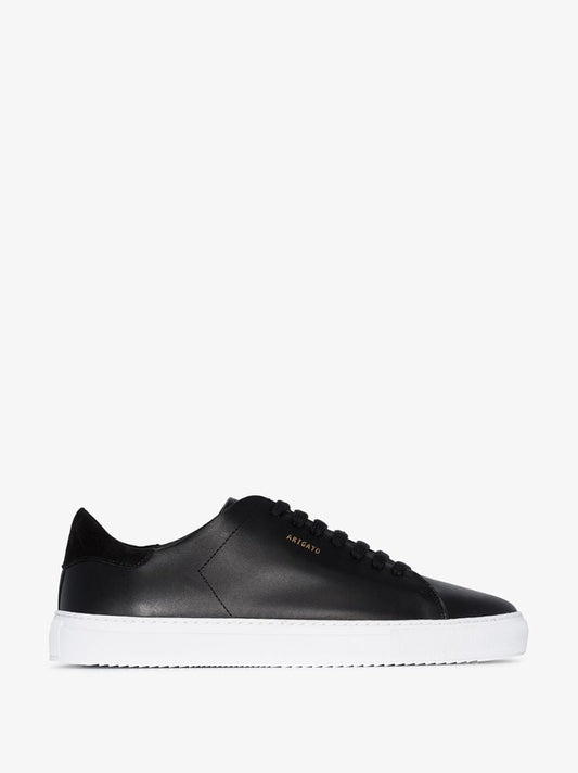 Black Clean 90 Contrast Sole Low Top Leather Sneakers