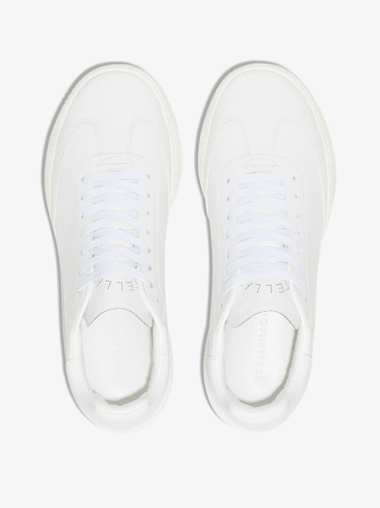 White Loop Chunky Low Top Sneakers