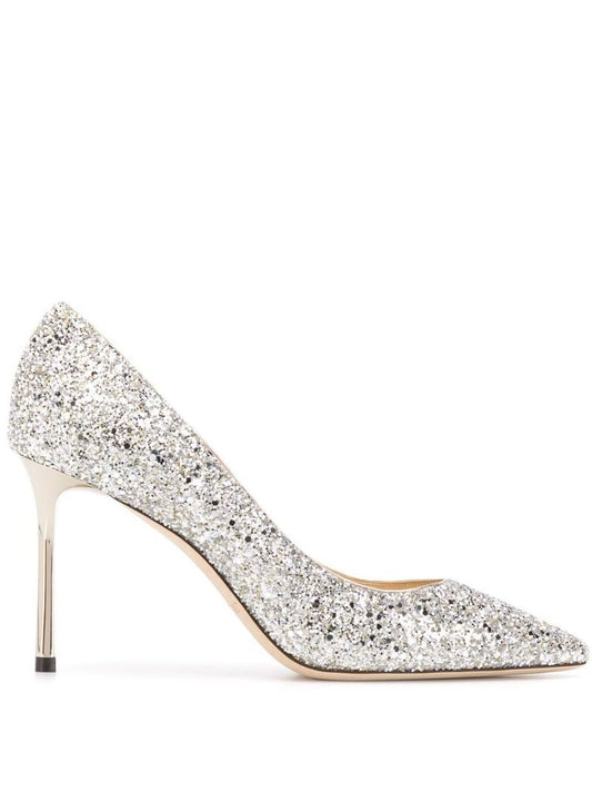 Jimmy Choo Romy 85 Hh Pt Pmp Glttr Txtle