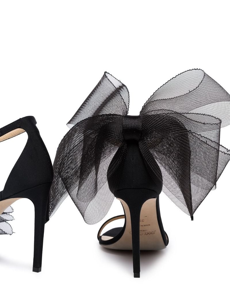 Black Aveline 100 Bow Detail Sandals
