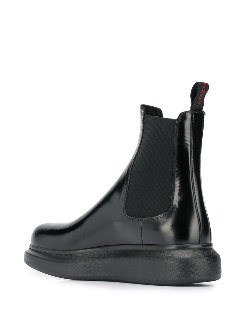 Black Hybrid Leather Chelsea Boots