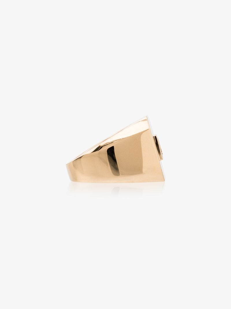 18k Yellow Gold Diamond Signet Ring