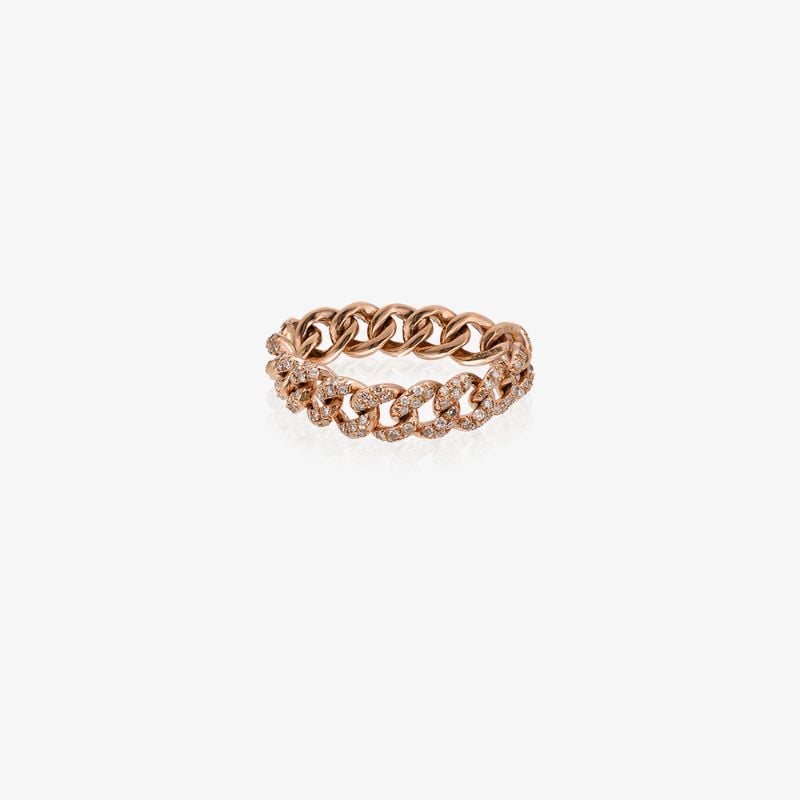 18k Rose Gold Chain Link Ring