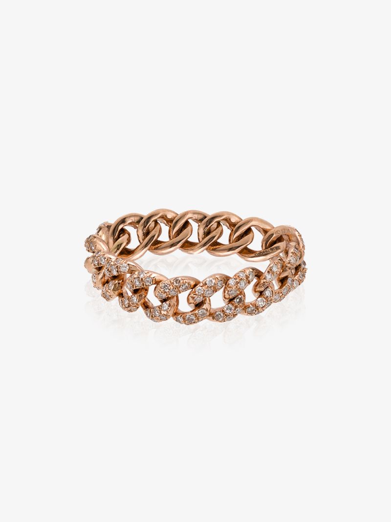 18k Rose Gold Chain Link Ring