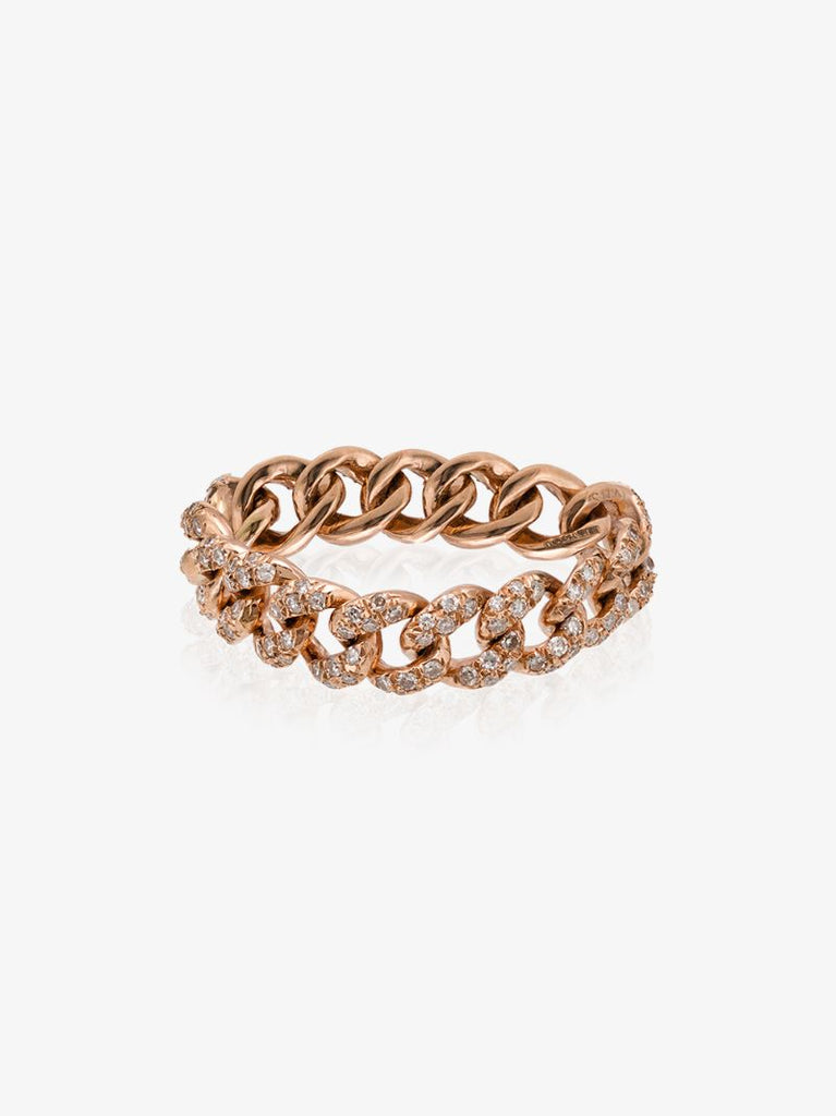 18k Rose Gold Chain Link Ring