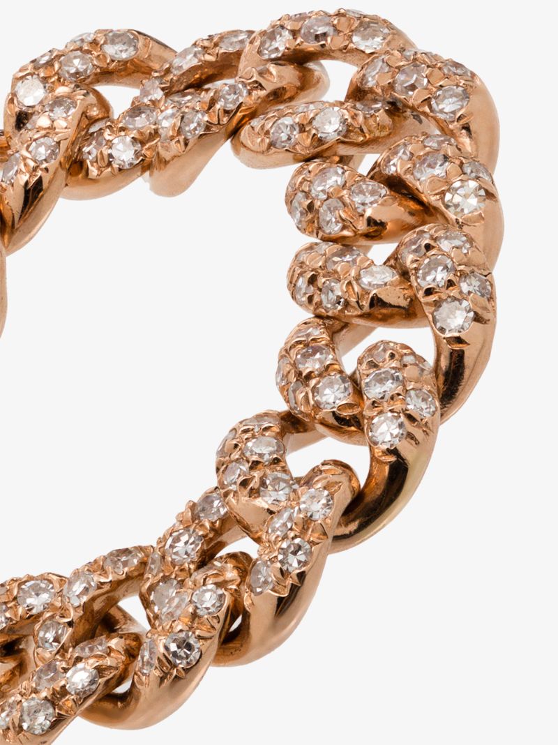 18k Rose Gold Chain Link Ring