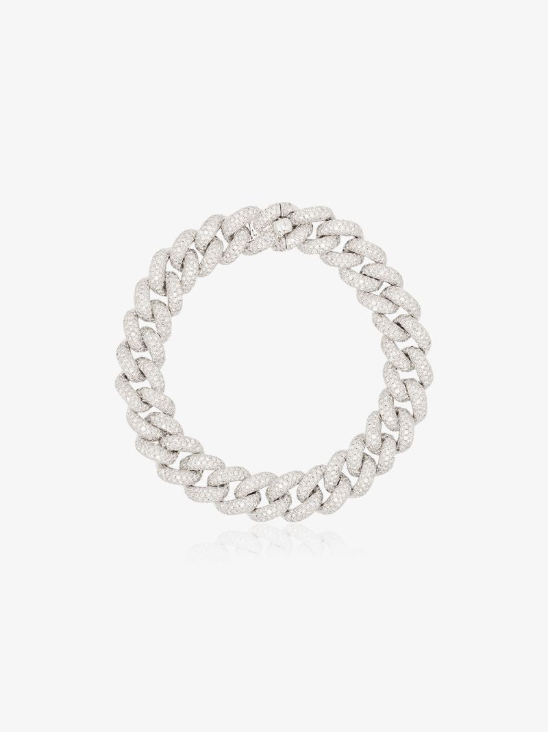 18k White Gold Diamond Link Bracelet