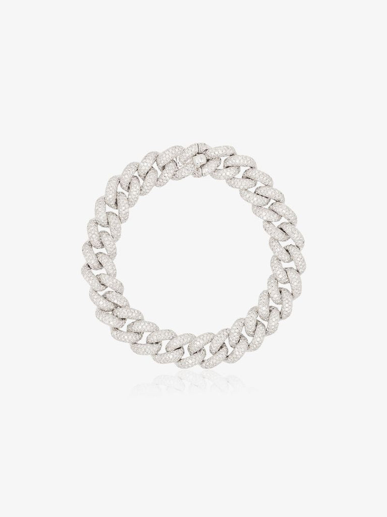 18k White Gold Diamond Link Bracelet