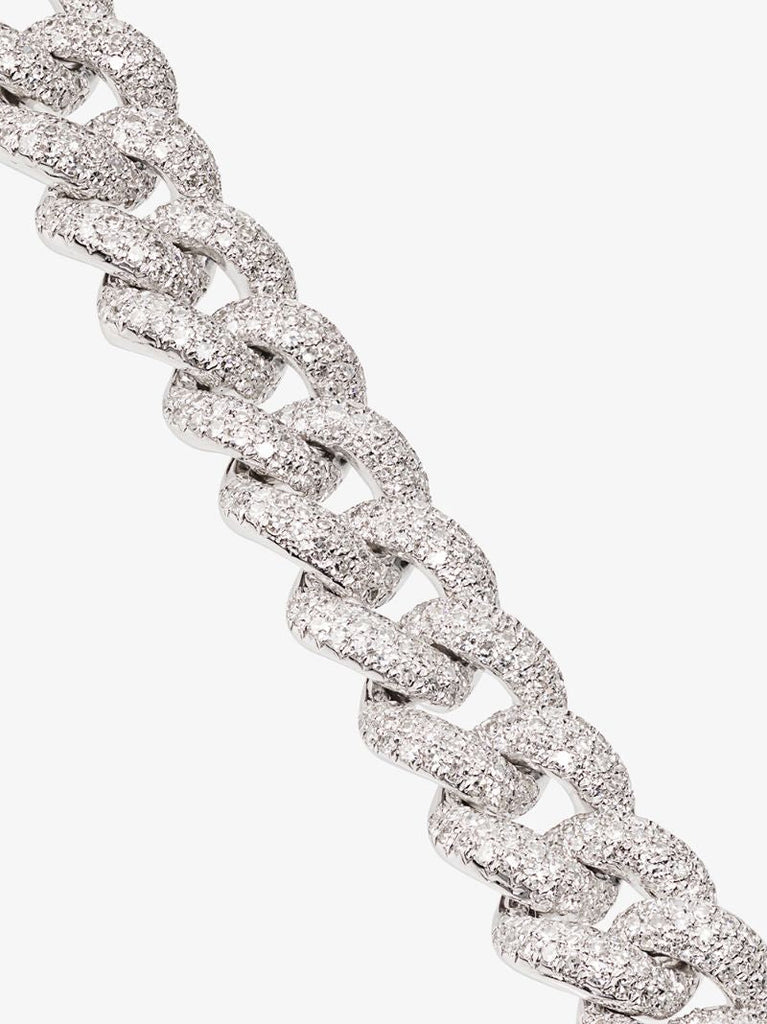 18k White Gold Diamond Link Bracelet