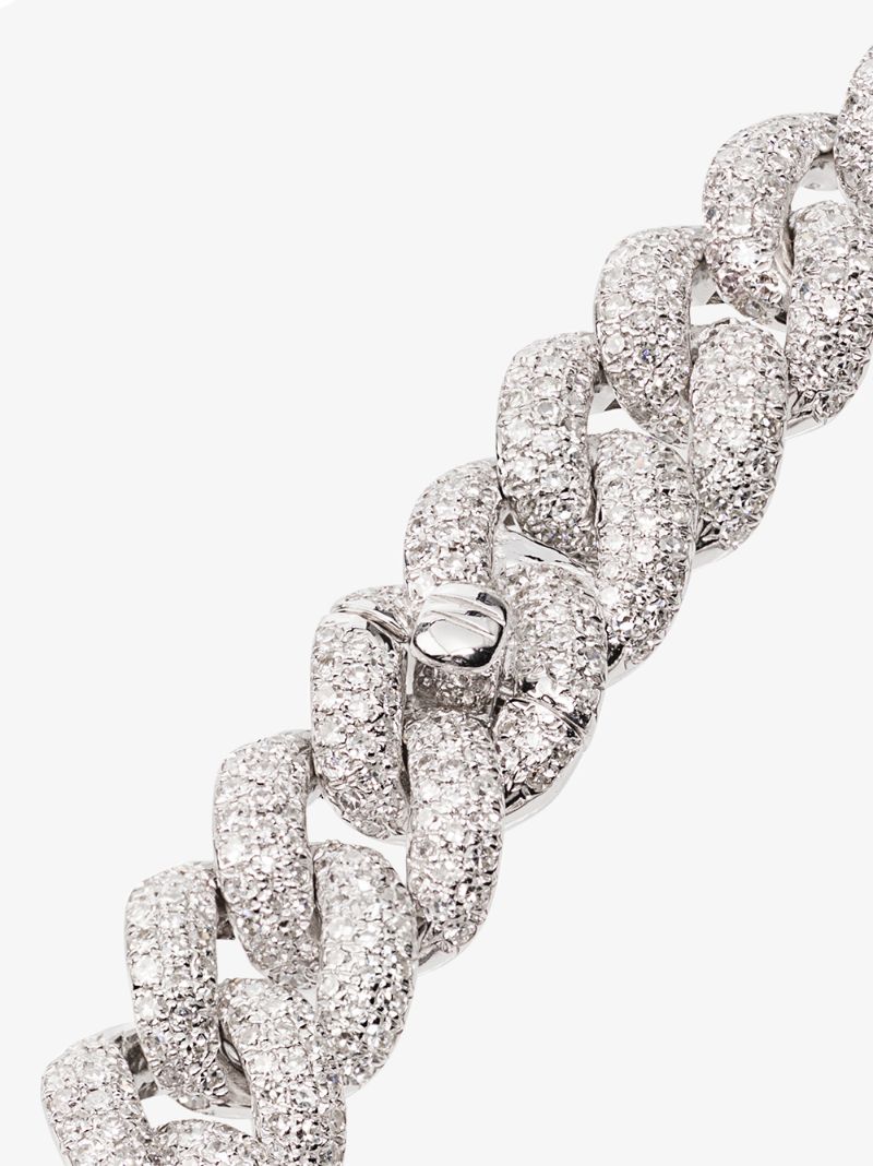 18k White Gold Diamond Link Bracelet