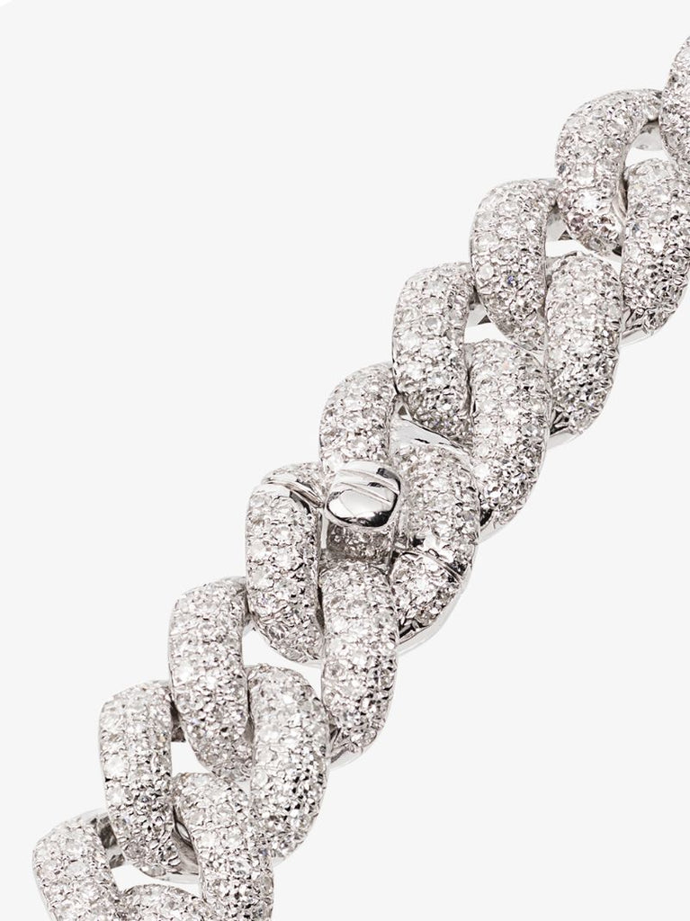 18k White Gold Diamond Link Bracelet