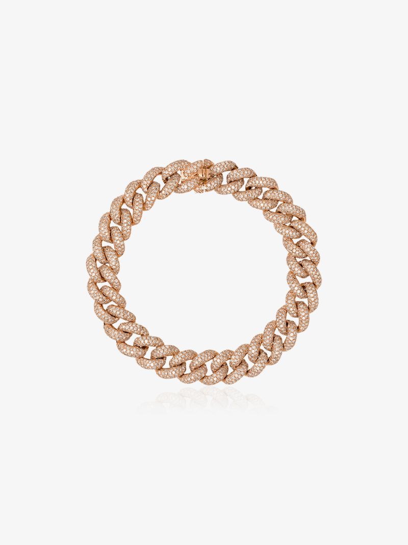 18k Rose Gold Essential Link Diamond Bracelet