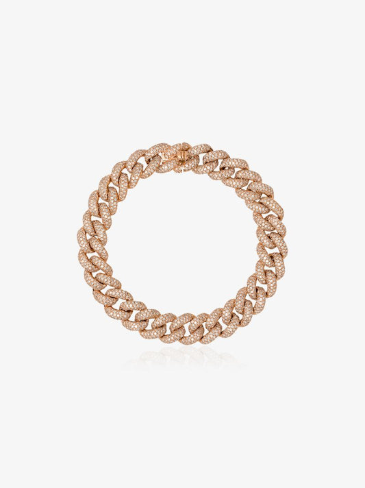 18k Rose Gold Essential Link Diamond Bracelet