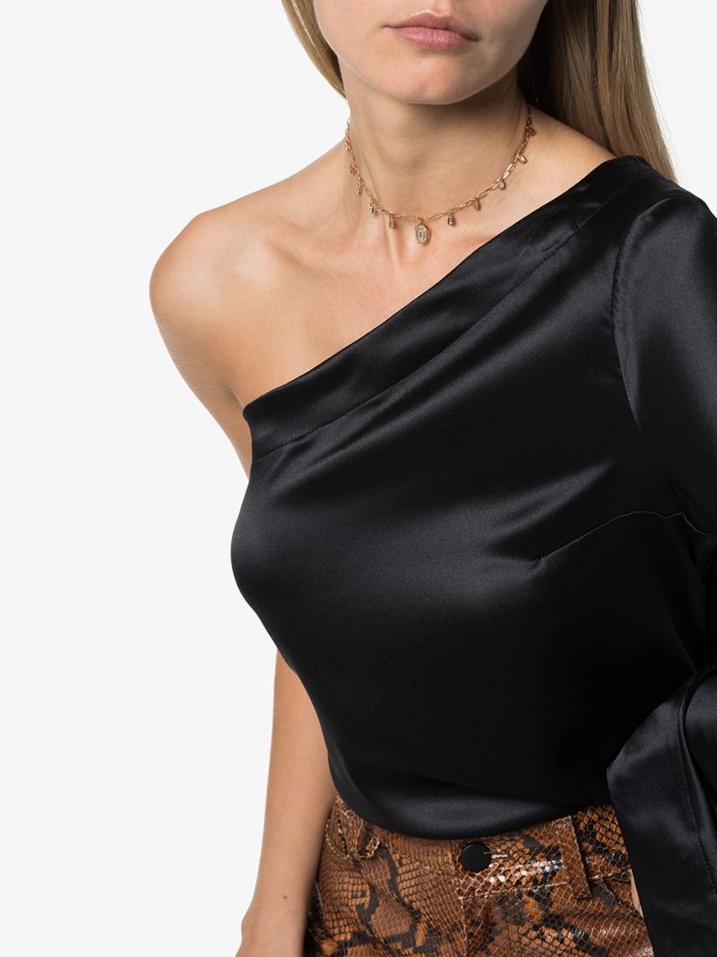 18k Rose Gold Diamond Drop Necklace