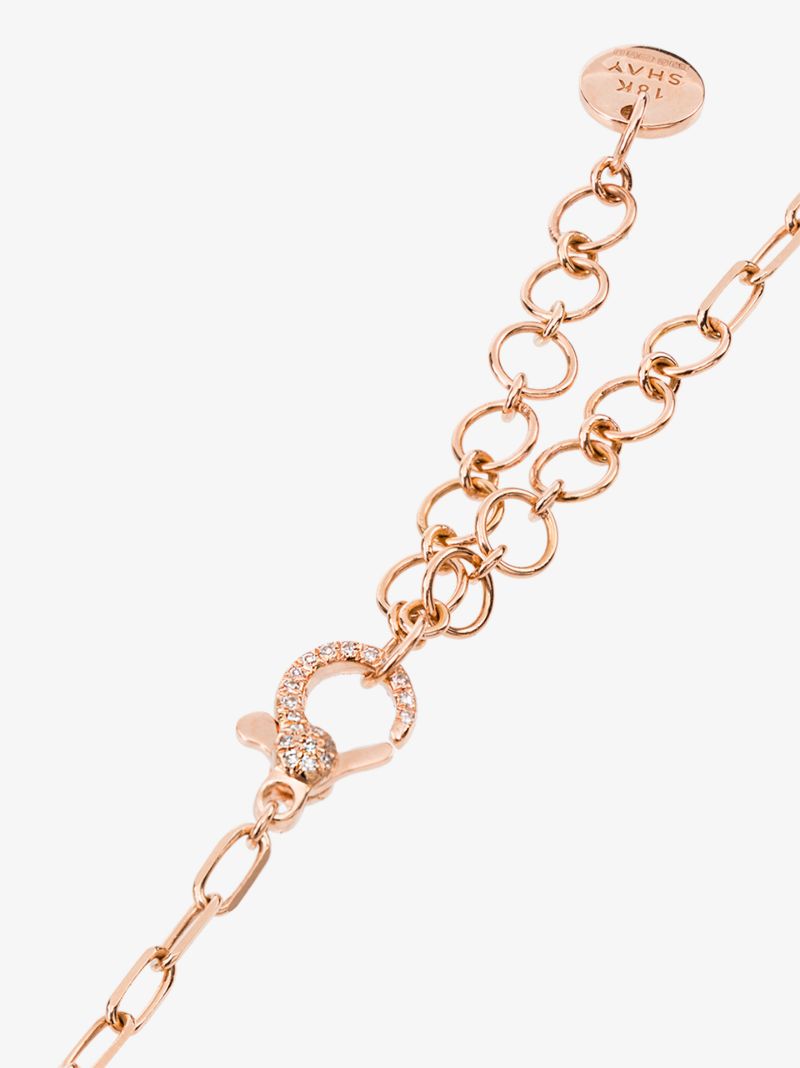 18k Rose Gold Diamond Drop Necklace