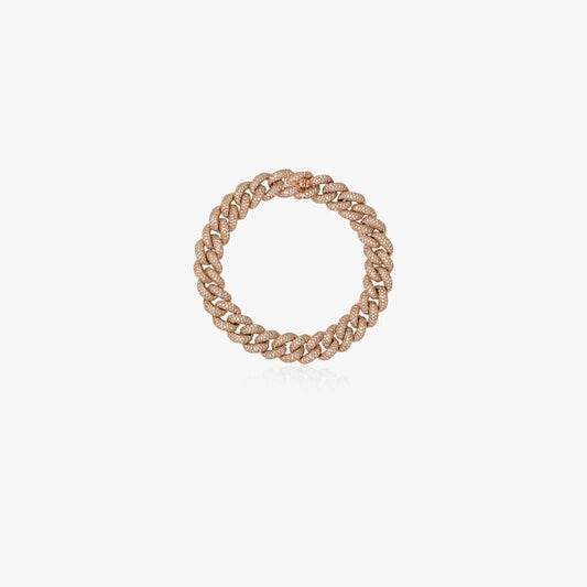 18k Rose Gold Diamond Link Bracelet
