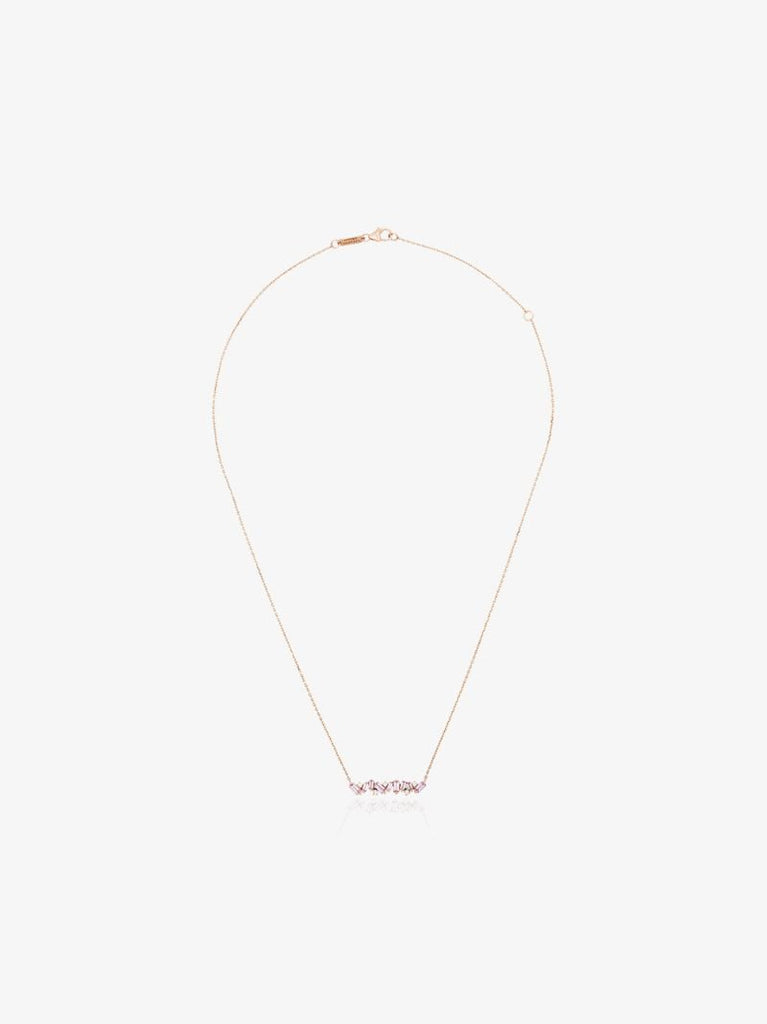 18k Yellow Gold Mini Frenzy Sapphire and Diamond Necklace