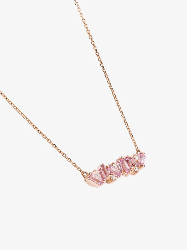 18k Yellow Gold Mini Frenzy Sapphire and Diamond Necklace