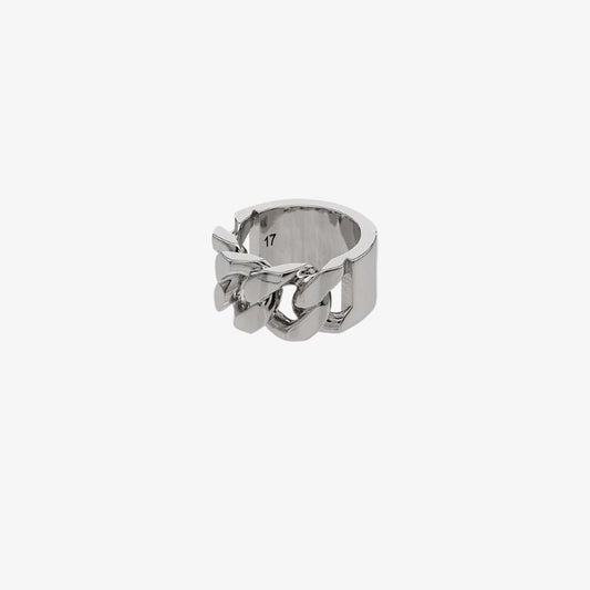 Silver Tone Snake Tag Ring