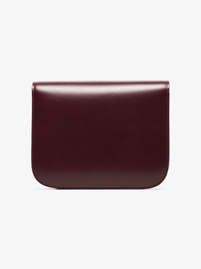 Burgundy Classic Box Medium Shoulder Bag