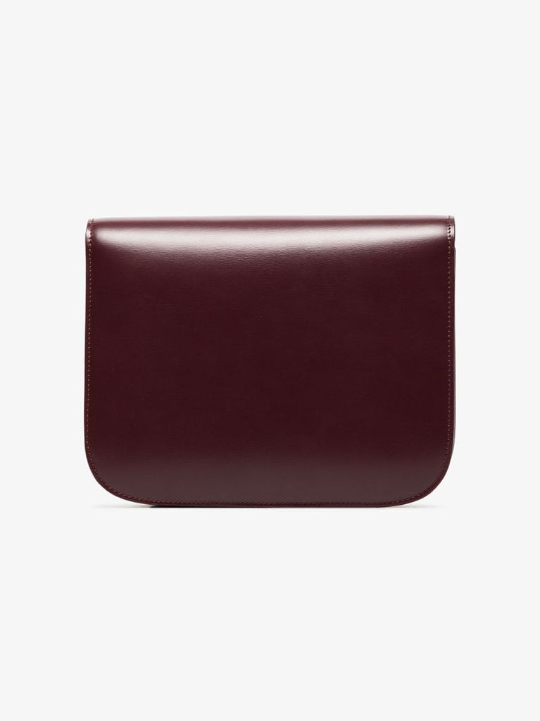 Burgundy Classic Box Medium Shoulder Bag
