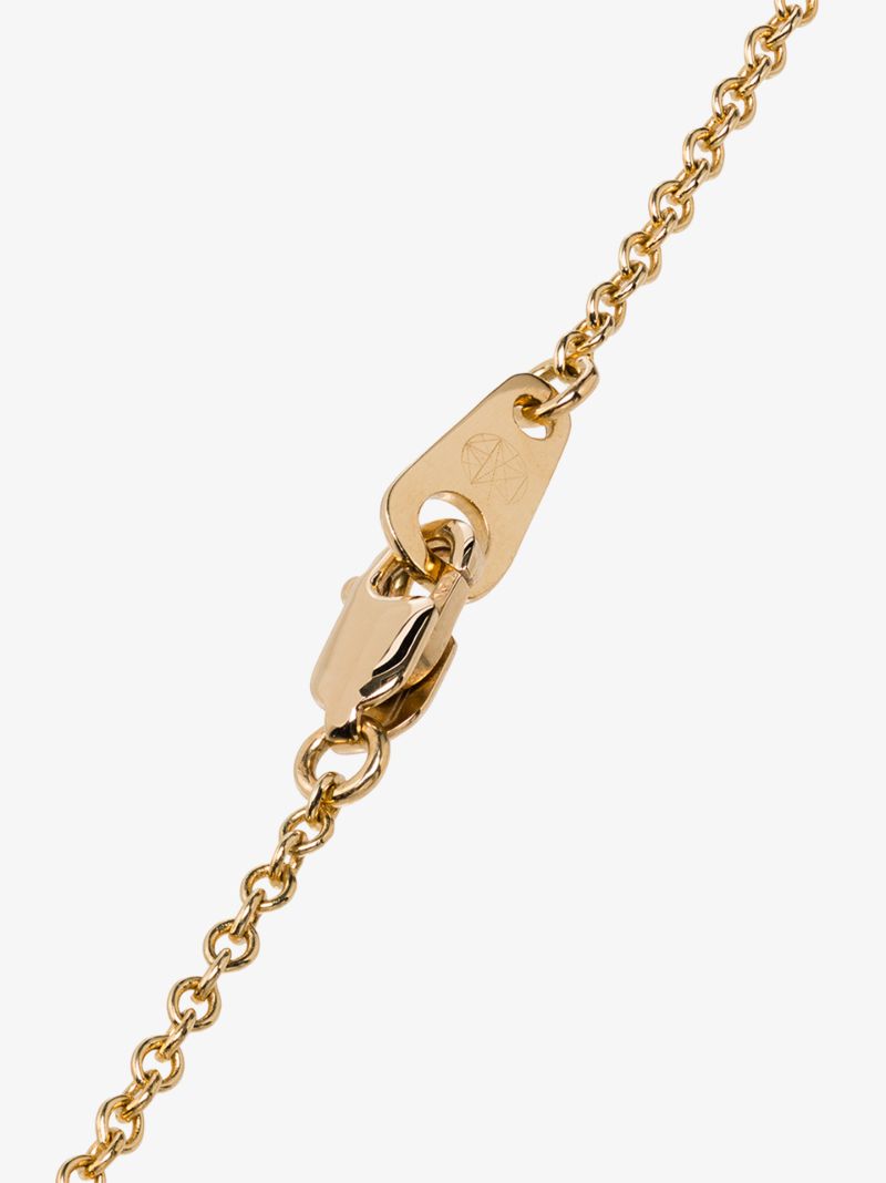 18k Yellow Gold Scarab Wings Diamond Sapphire Necklace
