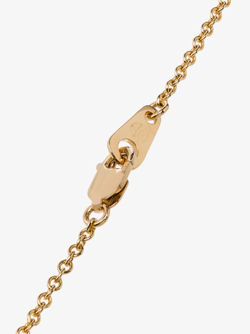18k Yellow Gold Aligator Bite Tsavorite Necklace