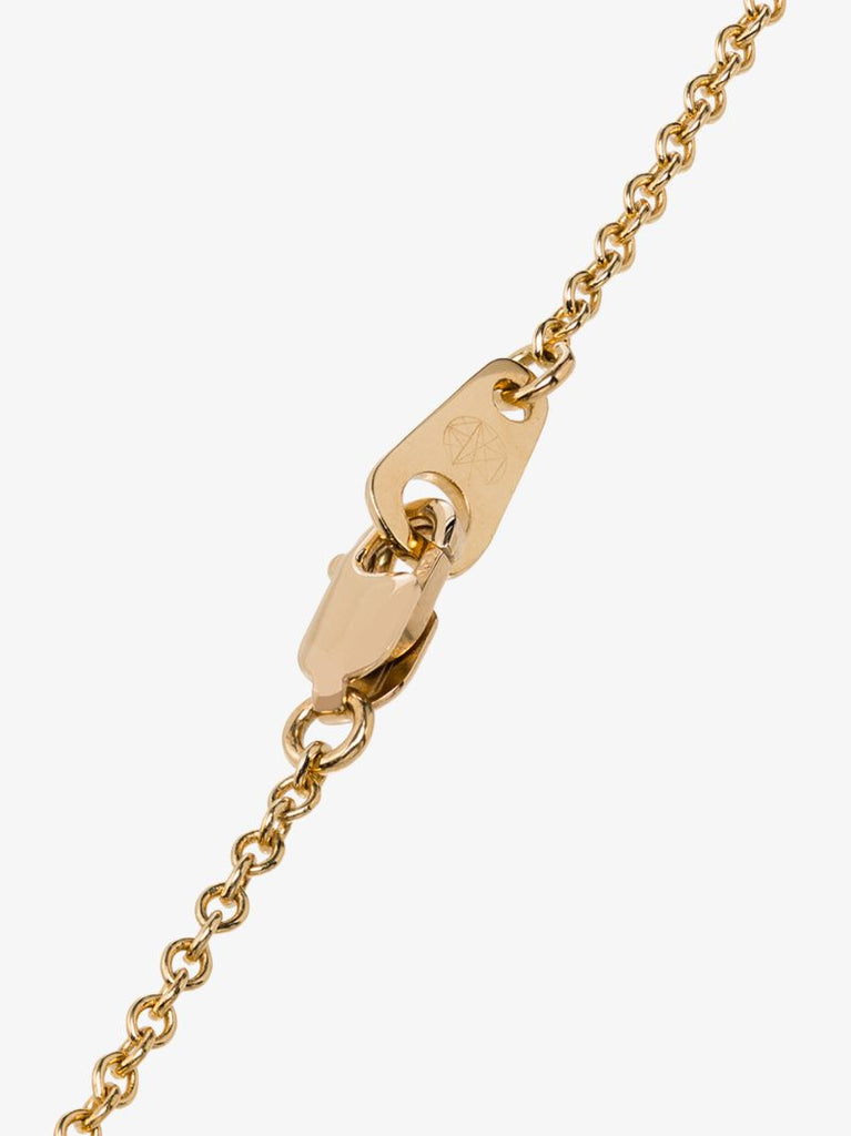 18k Yellow Gold Aligator Bite Tsavorite Necklace