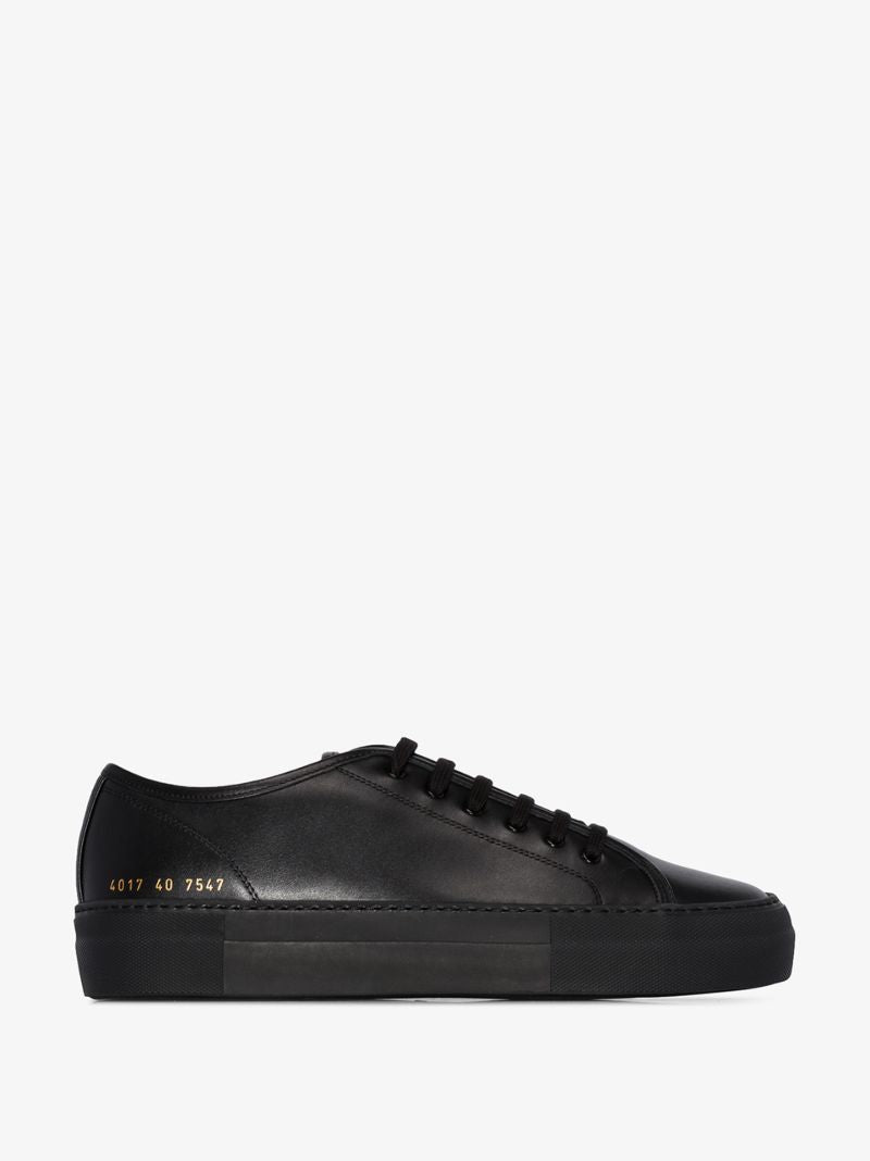 Black Tournament Leather Sneakers