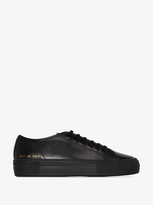 Black Tournament Leather Sneakers