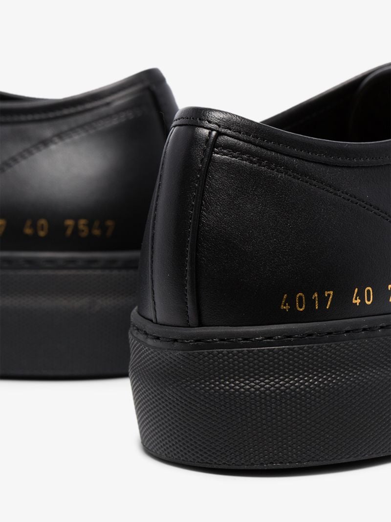 Black Tournament Leather Sneakers