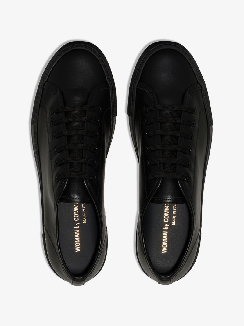 Black Tournament Leather Sneakers