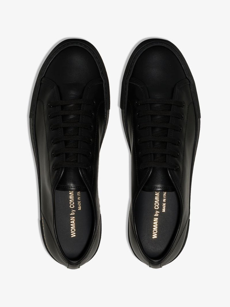 Black Tournament Leather Sneakers