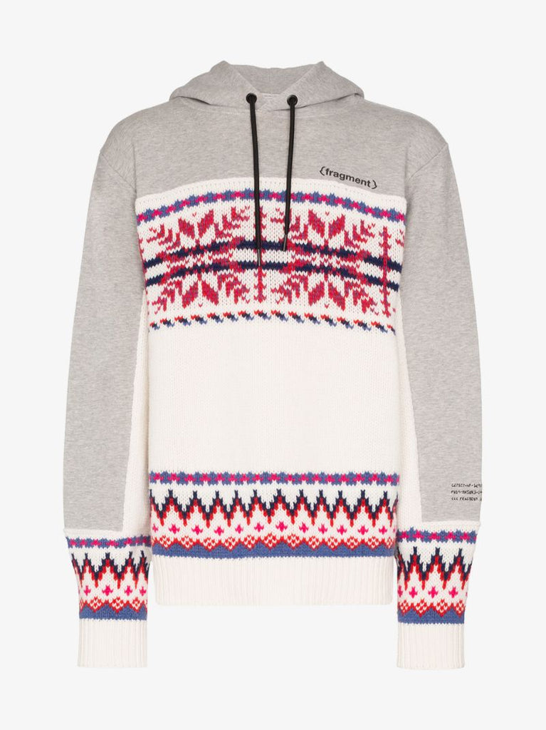 7 Moncler Fragment Fair Isle Knit Hoodie