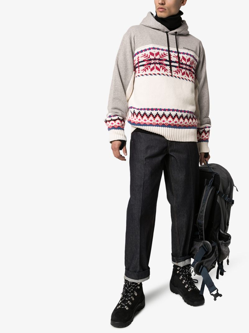 7 Moncler Fragment Fair Isle Knit Hoodie