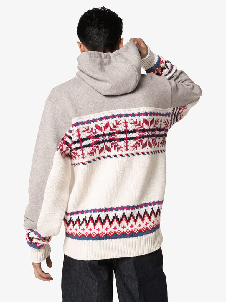 7 Moncler Fragment Fair Isle Knit Hoodie