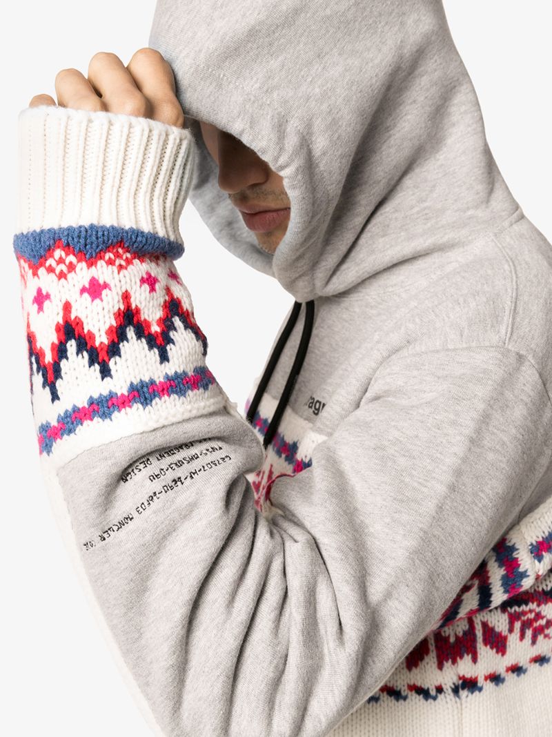 7 Moncler Fragment Fair Isle Knit Hoodie